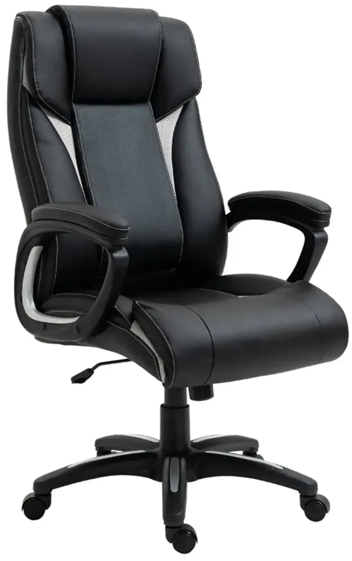 Black Executive Comfort: PU Leather High Back Office Chair