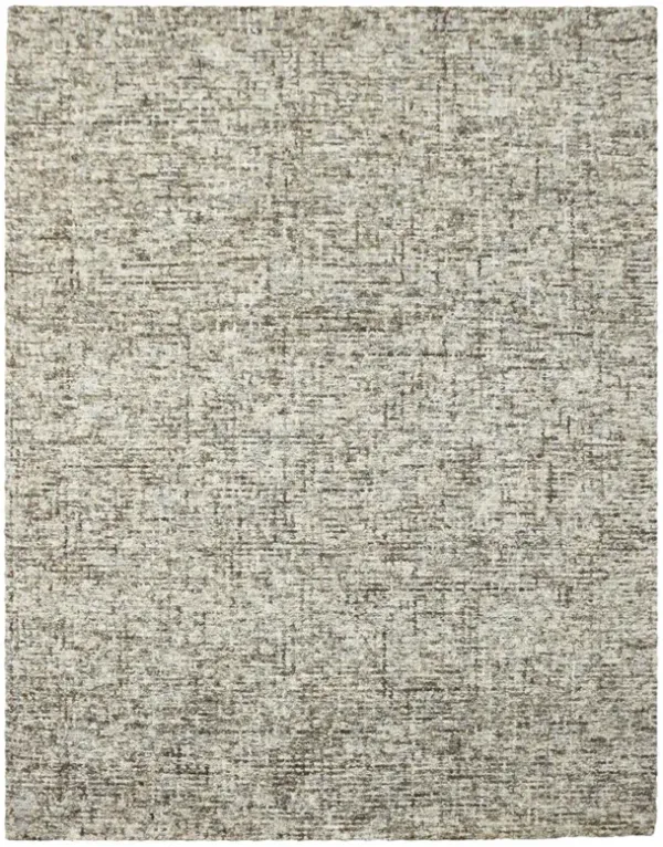 RUGSOTIC CARPETS HAND TUFTED WOOL ECO-FRIENDLY AREA RUGS  - 8'x10', Rectangle Shape, Dark Brown & Beige, Solid Plain Design, High Pile Handmade Area Rugs for Living Room, Bed Room (KWC111)