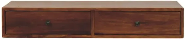 Artisan Furniture Solid Wood Lunar 2 Drawer Chestnut Wall Mounted Console