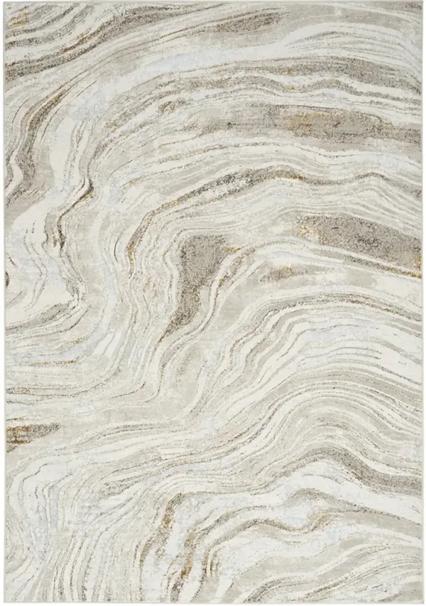 Glitz GLZ22 Gray/Gold 5'3" x 7'3" Rug