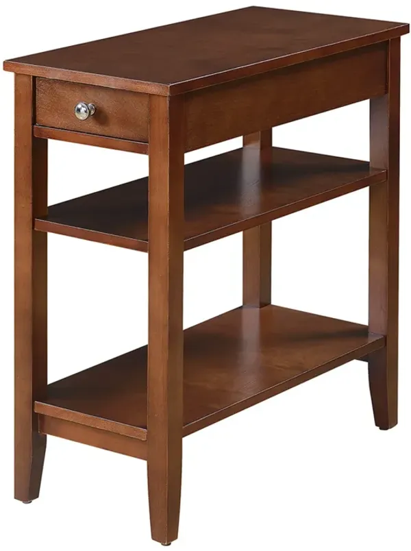 Convenience Concepts American Heritage Accent End Table, 23.5"L x 11.25"W x 24"H, Mahogany
