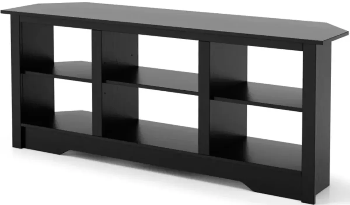 Hivvago 58 Inch TV Stand with 6 Open Storage Shelves for TVs up to 65 Inches