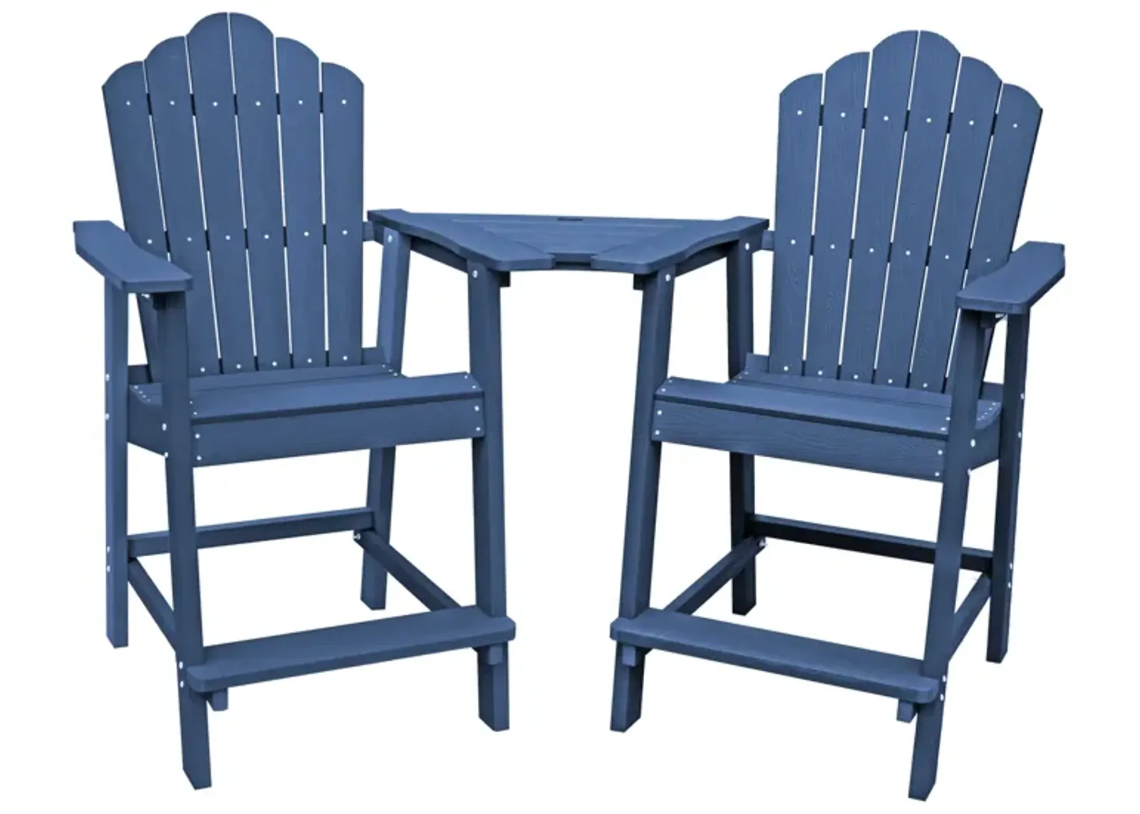 MONDAWE  2 Piece Outdoor Porch Chairs with 2 in. Hole Connecting Tray