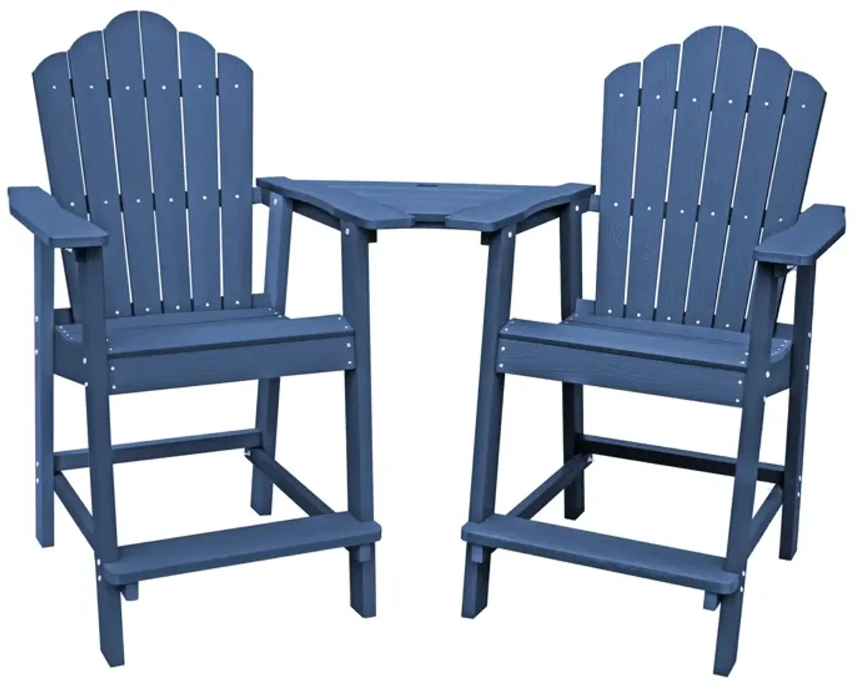 MONDAWE  2 Piece Outdoor Porch Chairs with 2 in. Hole Connecting Tray