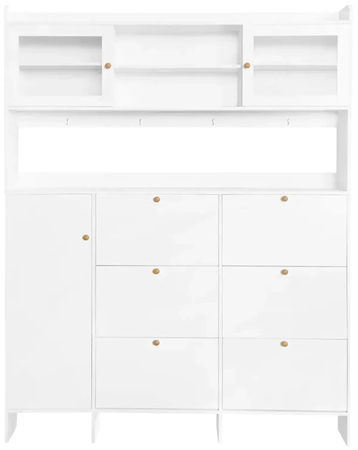 Merax 6 Flip Drawers Shoe Cabinet with Storage Shelf