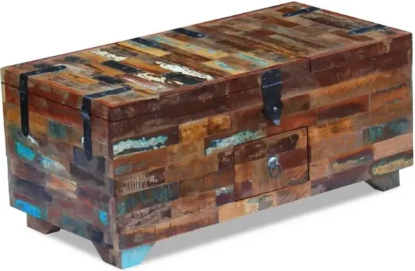 vidaXL Coffee Table Box Chest Solid Reclaimed Wood