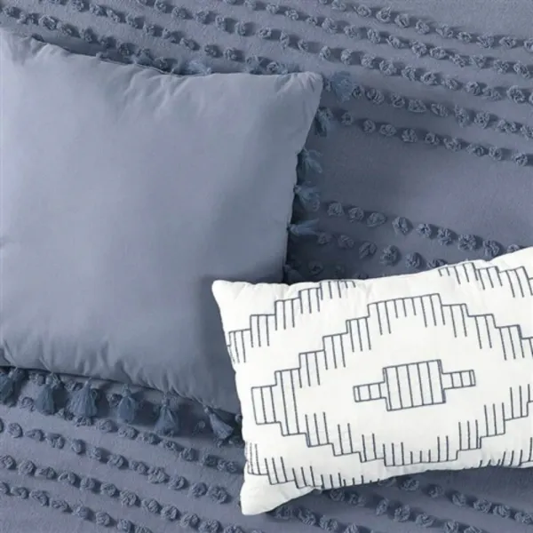 100% Cotton 5-Piece Clip Dot Boho Comforter Set – Cozy, Textured Bedding for a Chic Room
