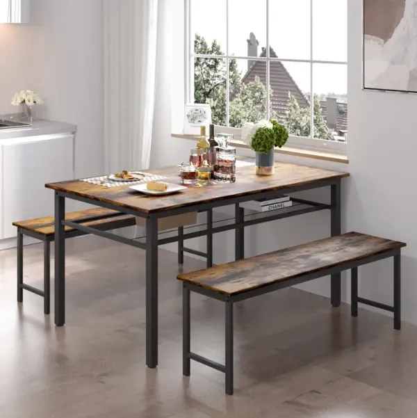 Streamdale 3-Piece Kitchen Table Set with Benches