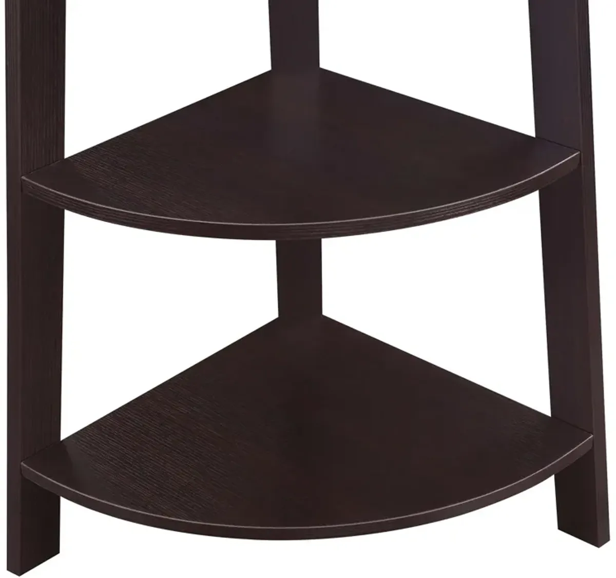 Convenience Concepts Newport 5 Tier Wide Corner Bookcase, Espresso