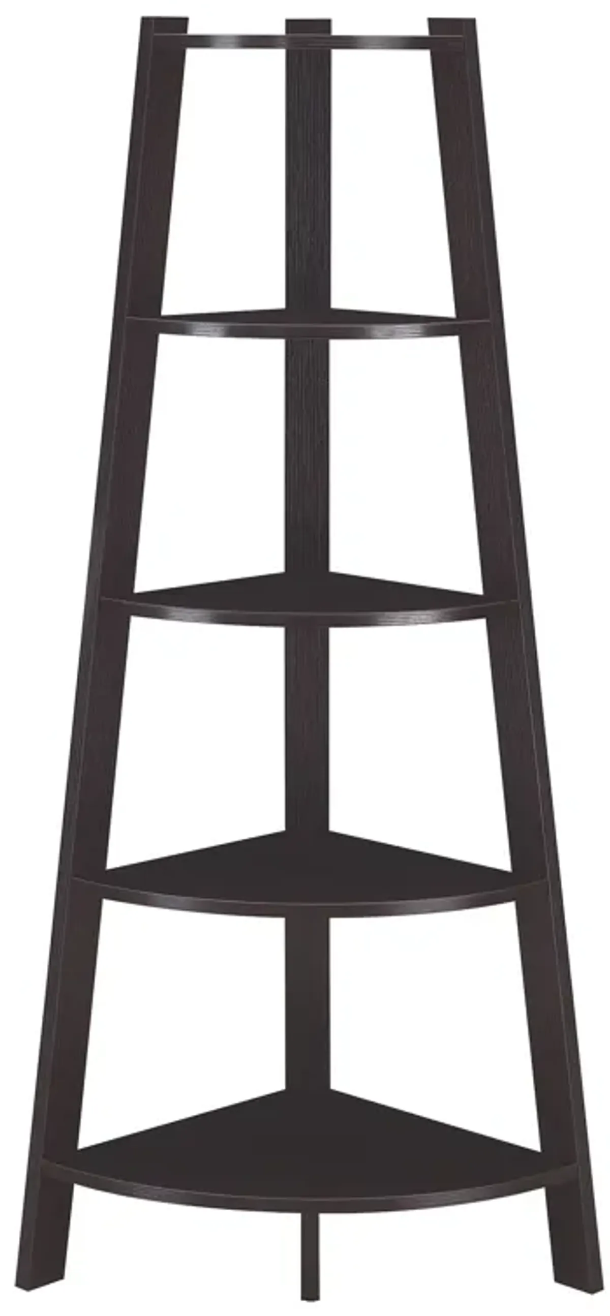 Convenience Concepts Newport 5 Tier Wide Corner Bookcase, Espresso