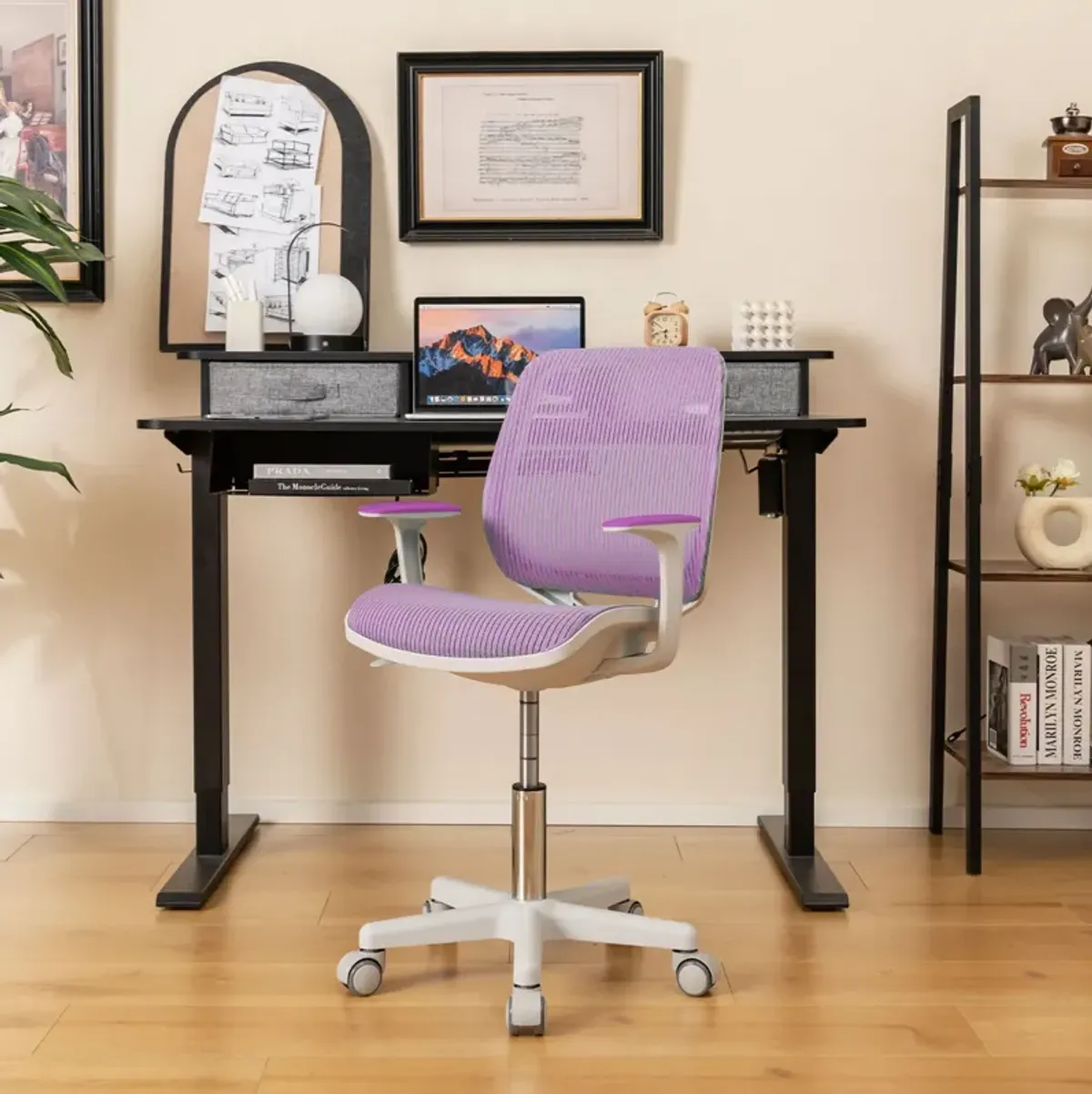 Swivel Mesh Children Computer Chair with Adjustable Height