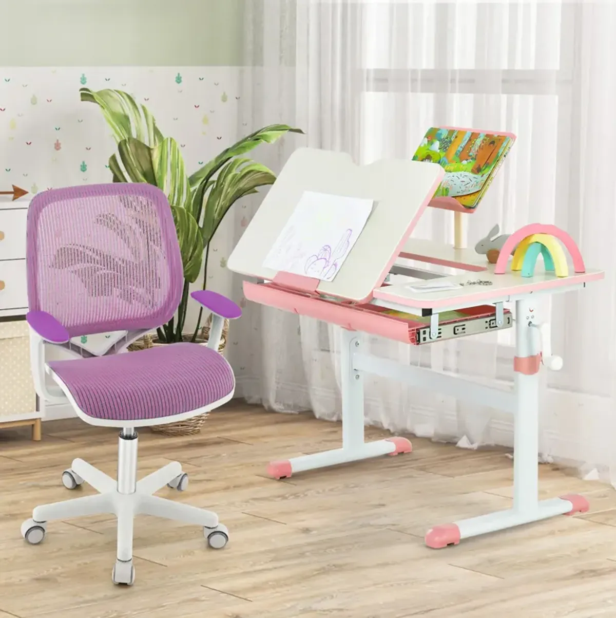 Swivel Mesh Children Computer Chair with Adjustable Height