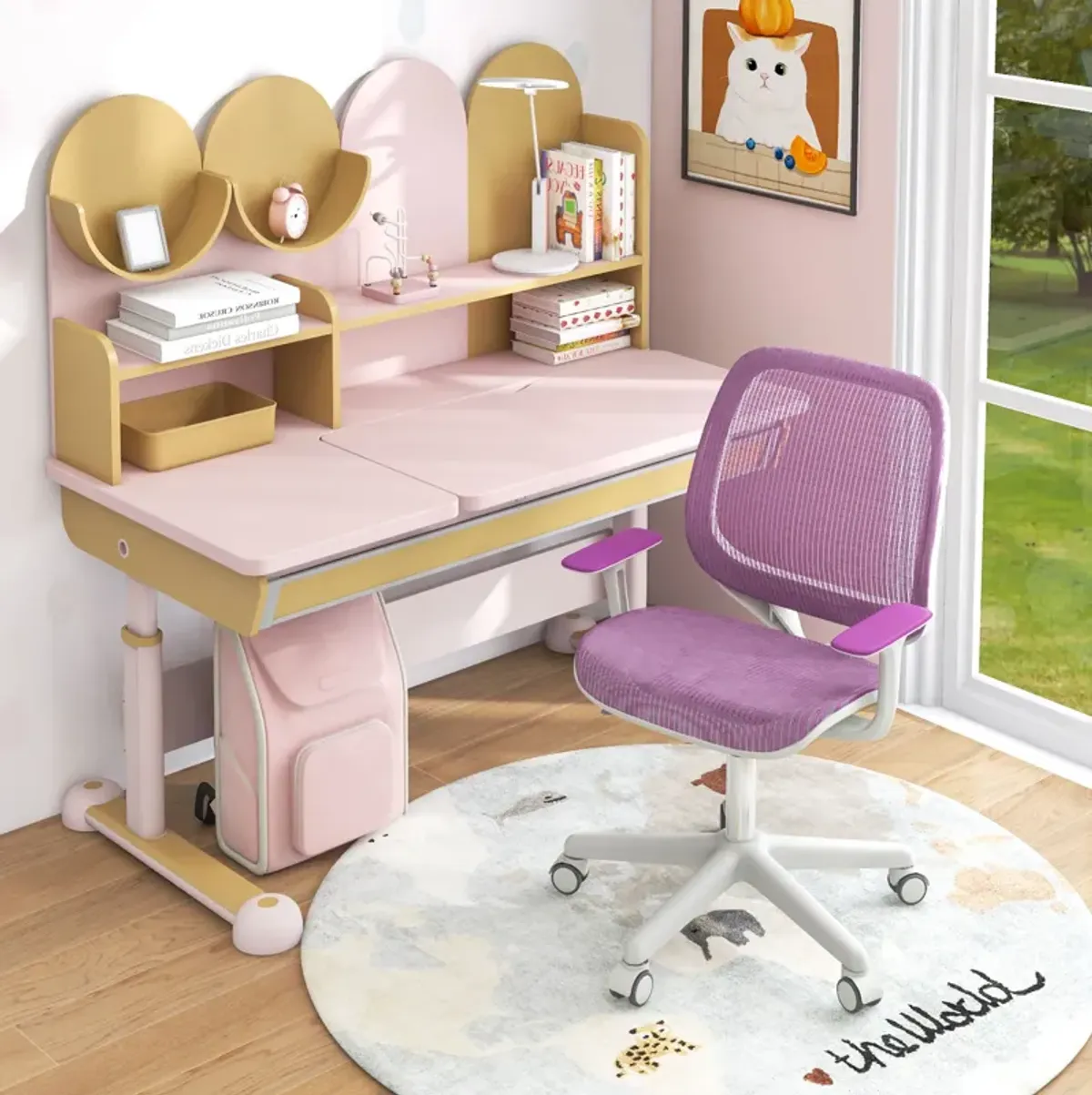 Swivel Mesh Children Computer Chair with Adjustable Height