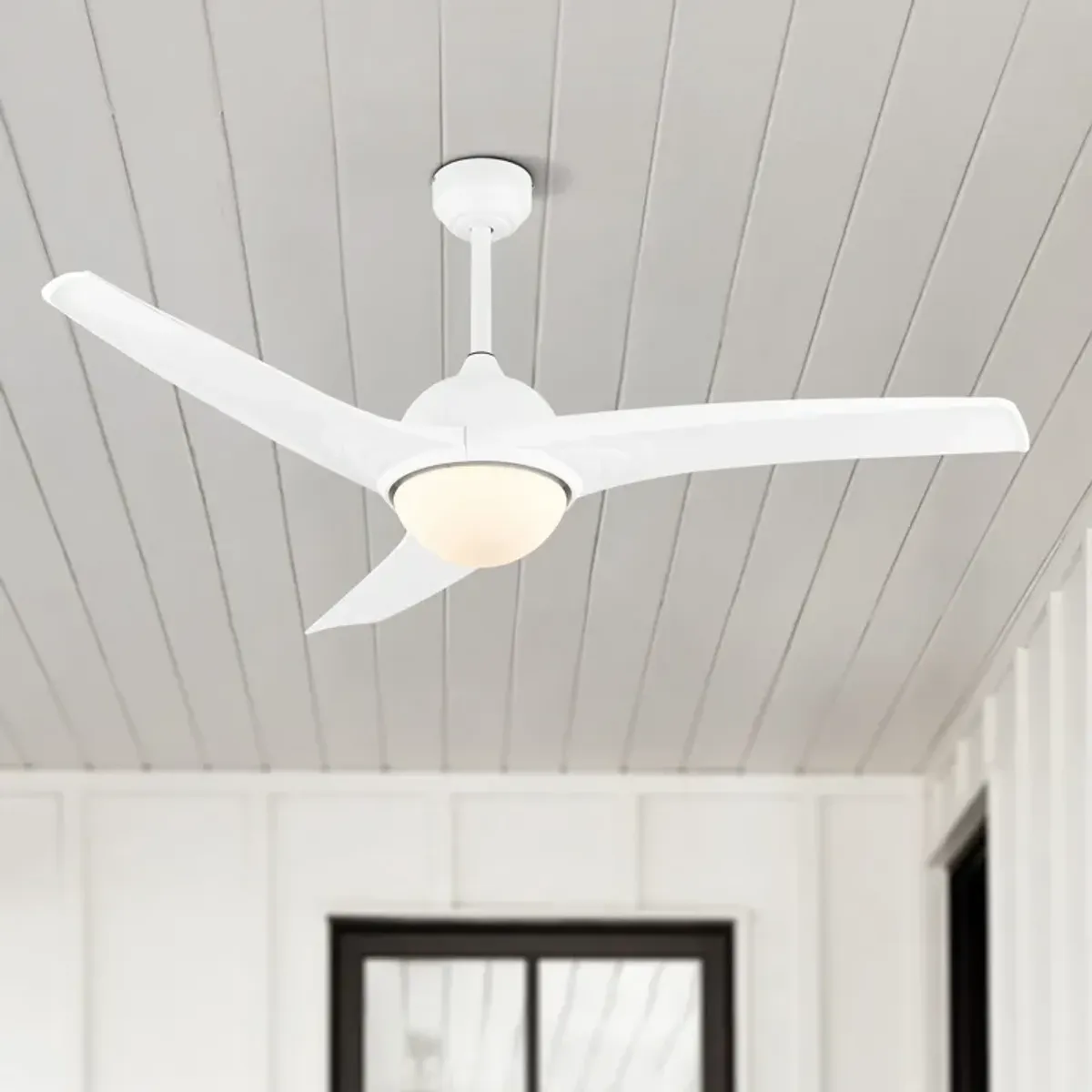 Sully Contemporary Industrial Iron/Plastic Integrated LED Ceiling Fan