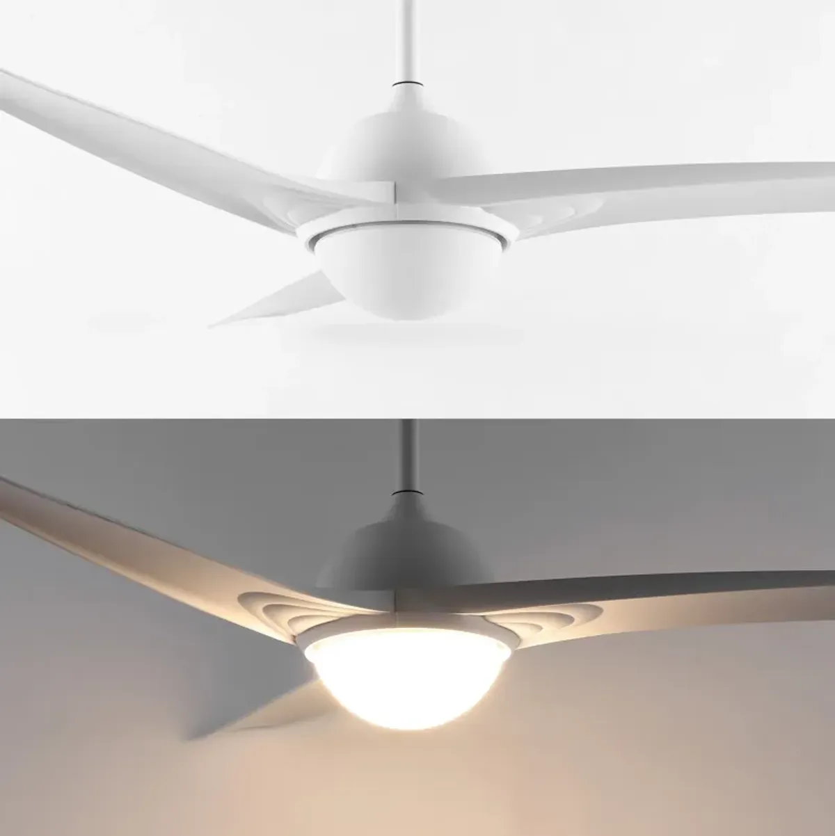 Sully Contemporary Industrial Iron/Plastic Integrated LED Ceiling Fan