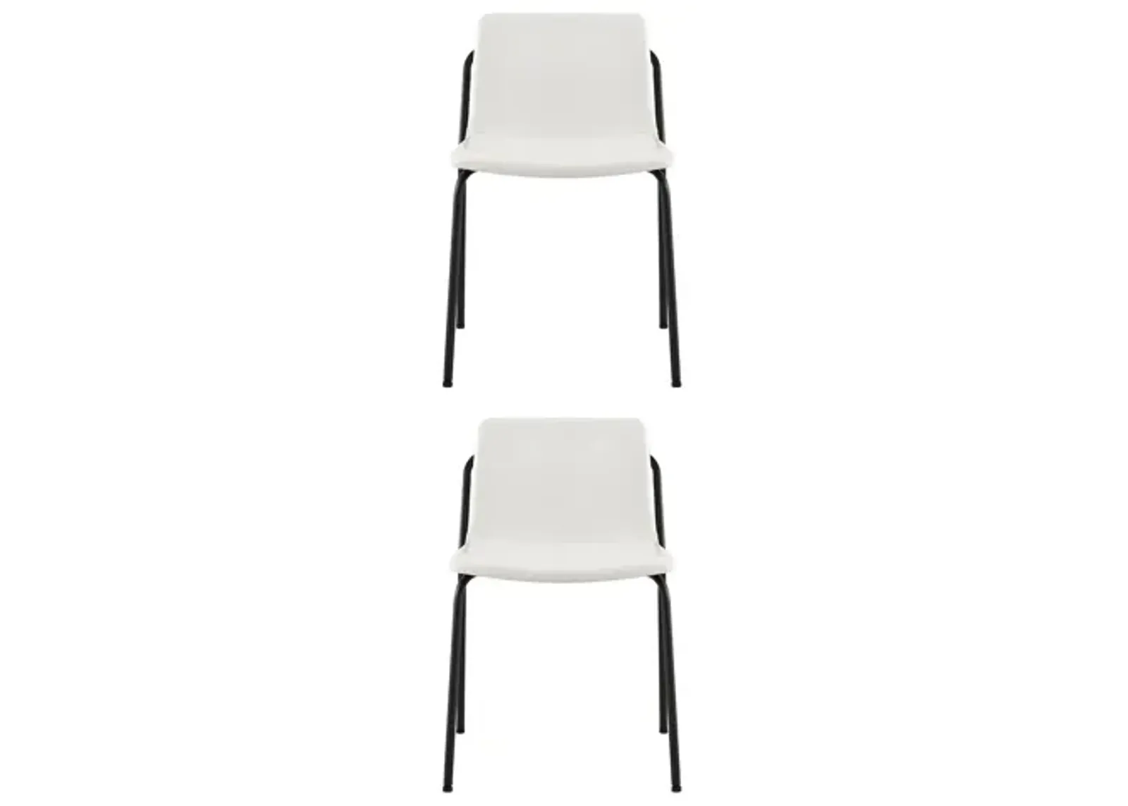 Modern PU Leather Metal Dining Chair, Set of 4