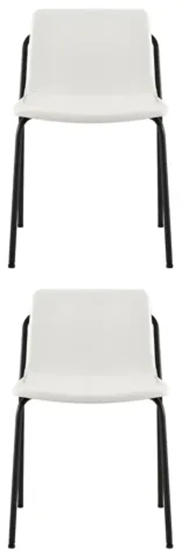 Modern PU Leather Metal Dining Chair, Set of 4