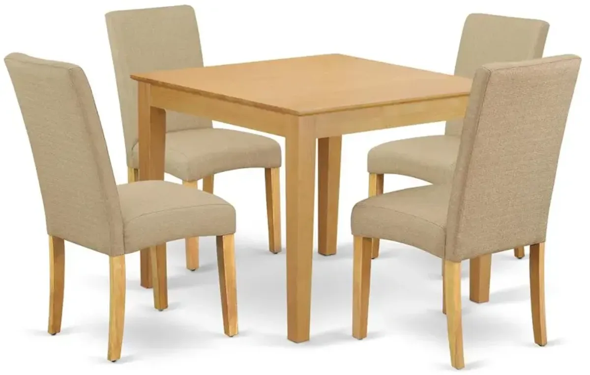 Dining Room Set Oak, OXDR5-OAK-16
