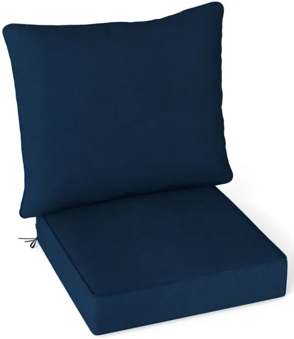 Deep Seat Chair Cushions Set with Rope Ties – Indoor/Outdoor Use