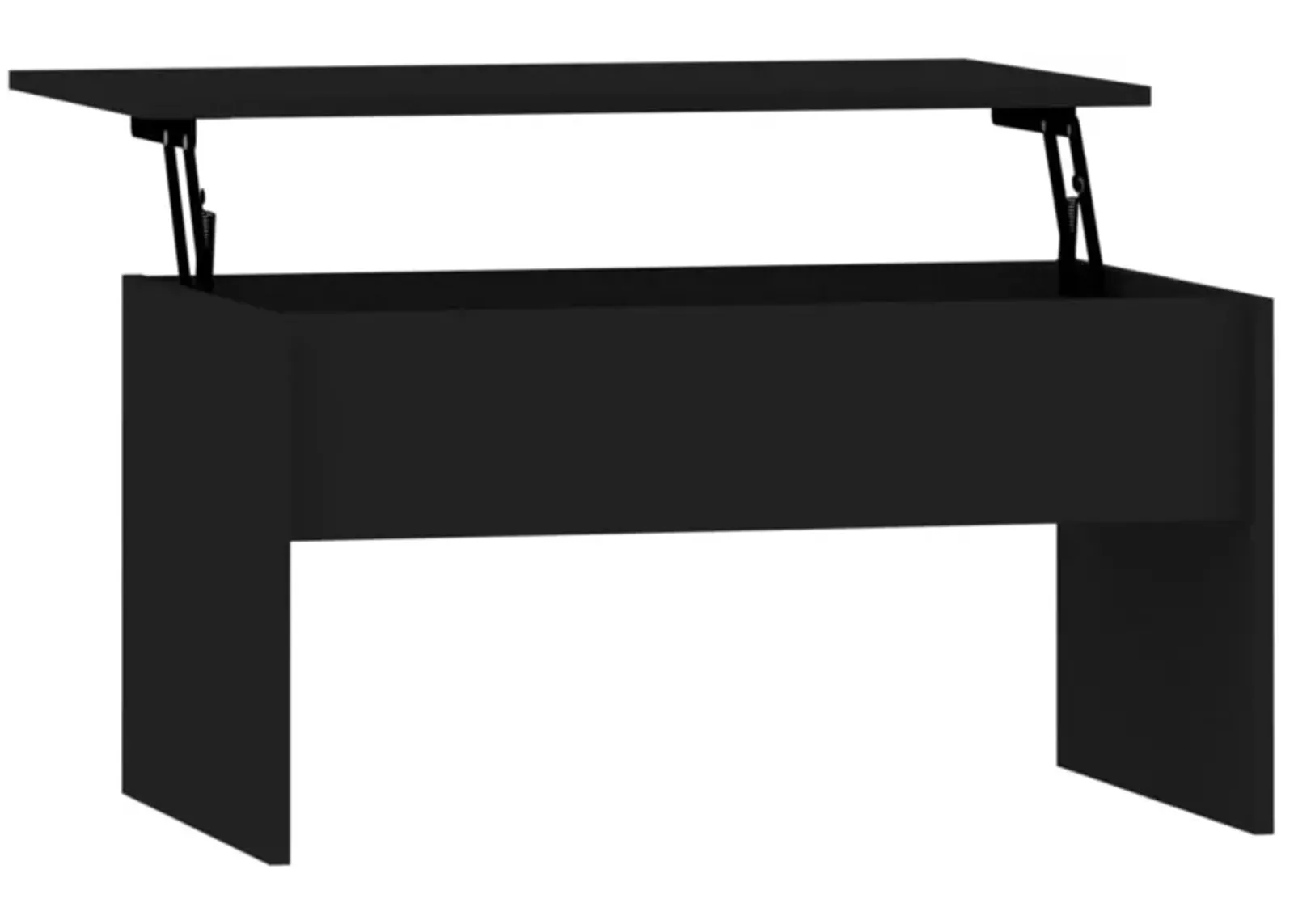 vidaXL Coffee Table Black 31.5"x19.9"x16.3" Engineered Wood