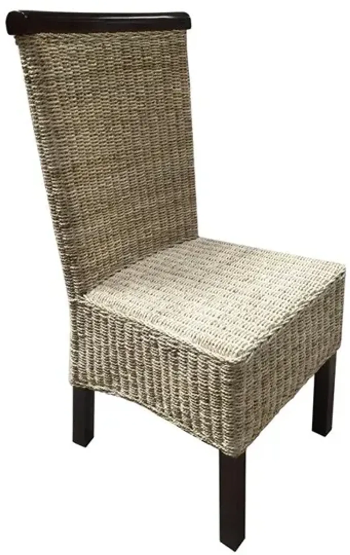 Abaca & Wood Dining Chair-(2pc Set)