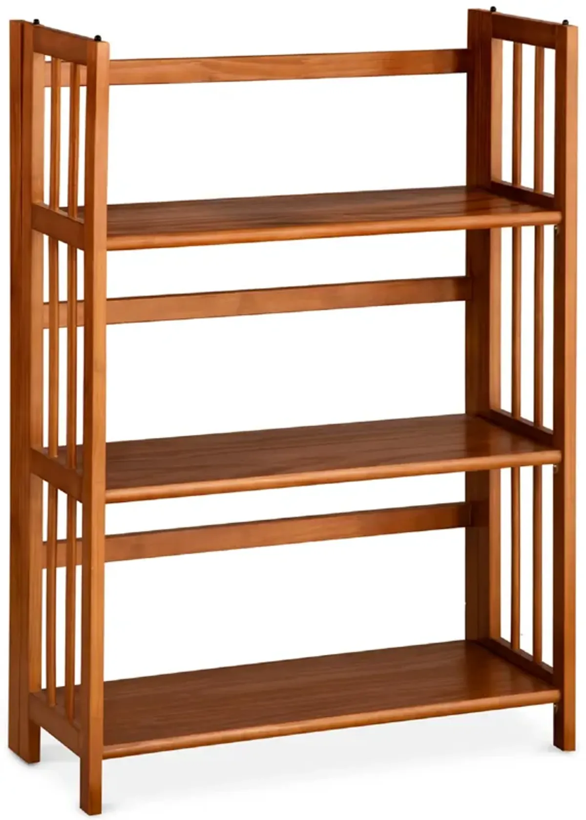 Casual Home 3-Shelf Stackable 27.5" Wide-Chestnut fold Bookcase