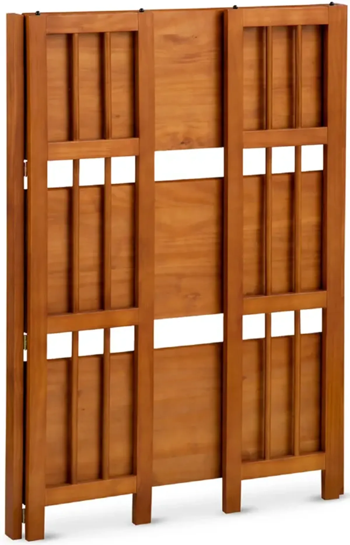 Casual Home 3-Shelf Stackable 27.5" Wide-Chestnut fold Bookcase