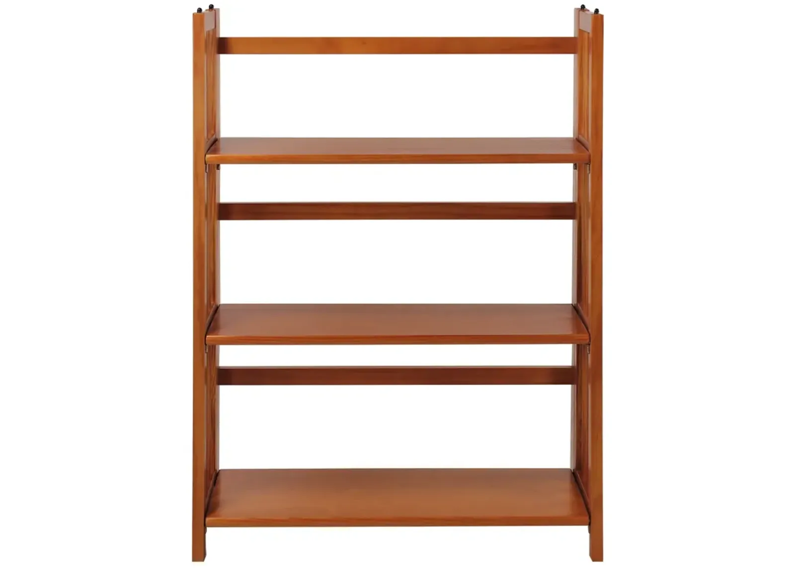 Casual Home 3-Shelf Stackable 27.5" Wide-Chestnut fold Bookcase