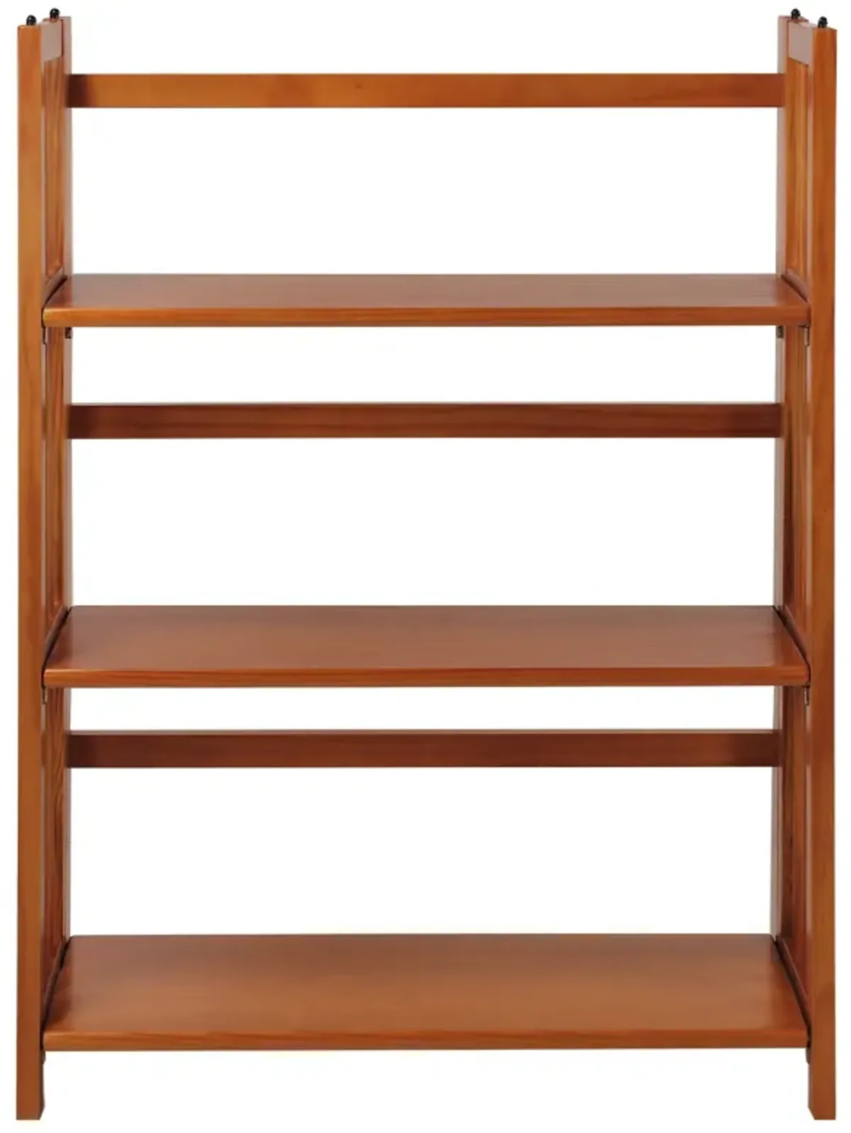 Casual Home 3-Shelf Stackable 27.5" Wide-Chestnut fold Bookcase