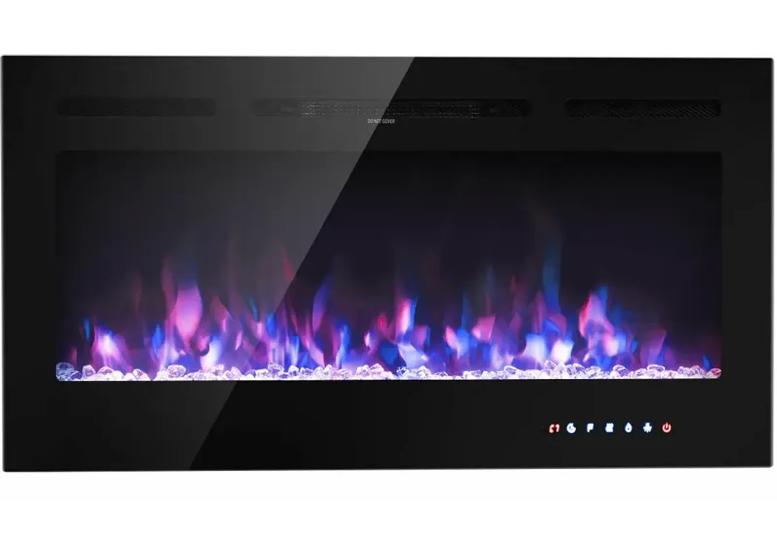 40-Inch Electric Fireplace Recessed with Thermostat