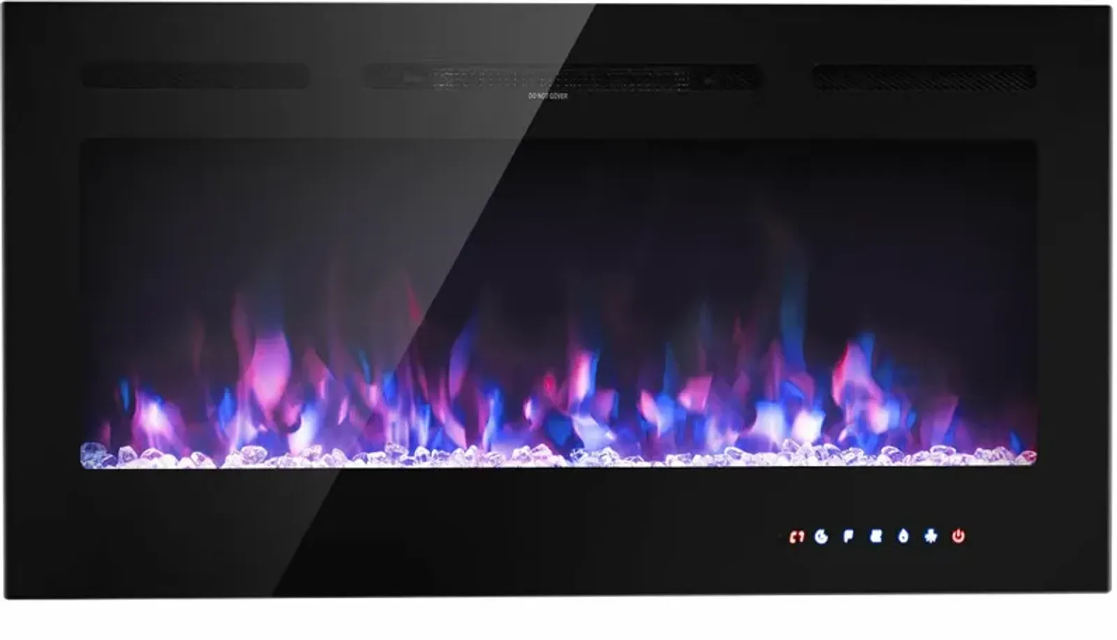 40-Inch Electric Fireplace Recessed with Thermostat