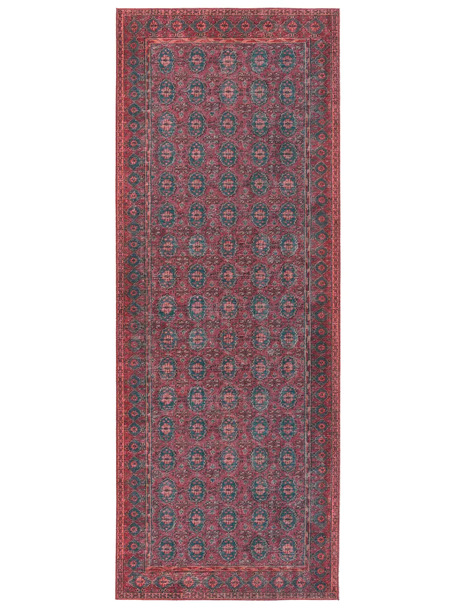 Harman Hold K Lester Kalinar Red 3'1" x 12' Runner Rug