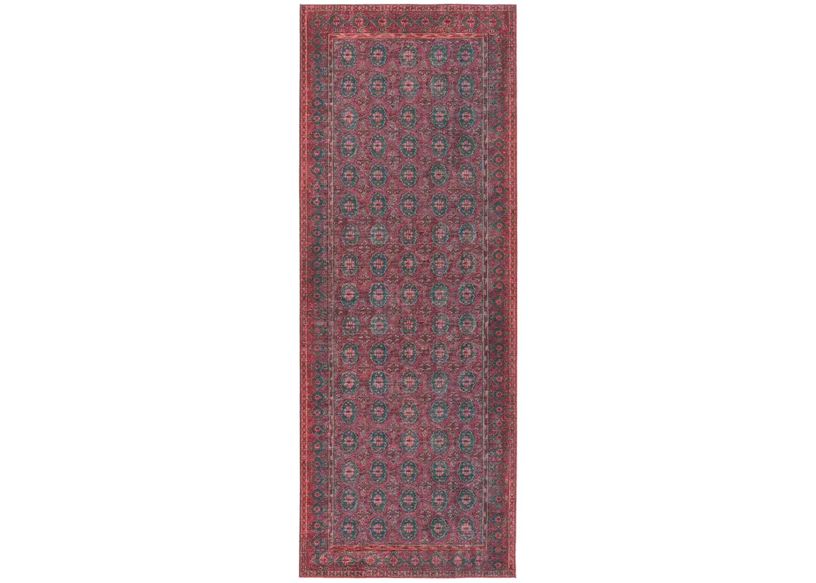 Harman Hold K Lester Kalinar Red 3'1" x 12' Runner Rug