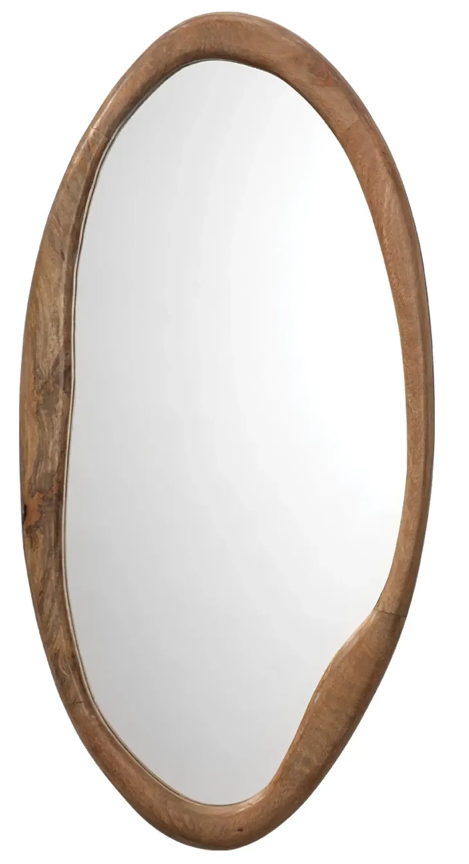 Organic Mango Wood Oval Mirror