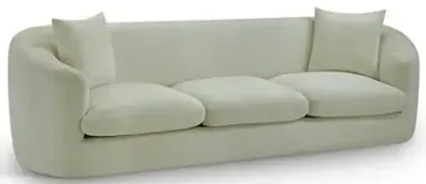 Meridian Furniture Penelope Mint Chenille Fabric Sofa