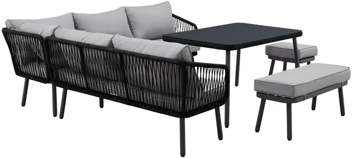 Inspired Home Brailynn  Outdoor 5pc Seating Group