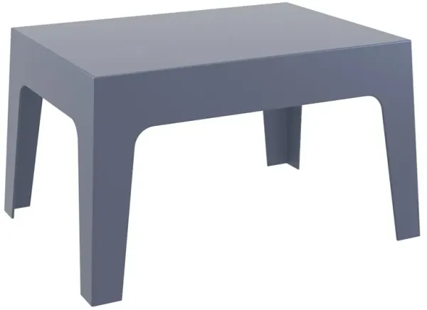 27.5" Silver Stackable Outdoor Patio Coffee Table