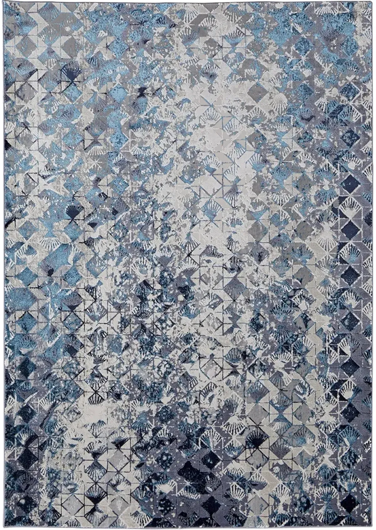 Indio 39H0F Blue/Ivory/Gray 5' x 8' Rug