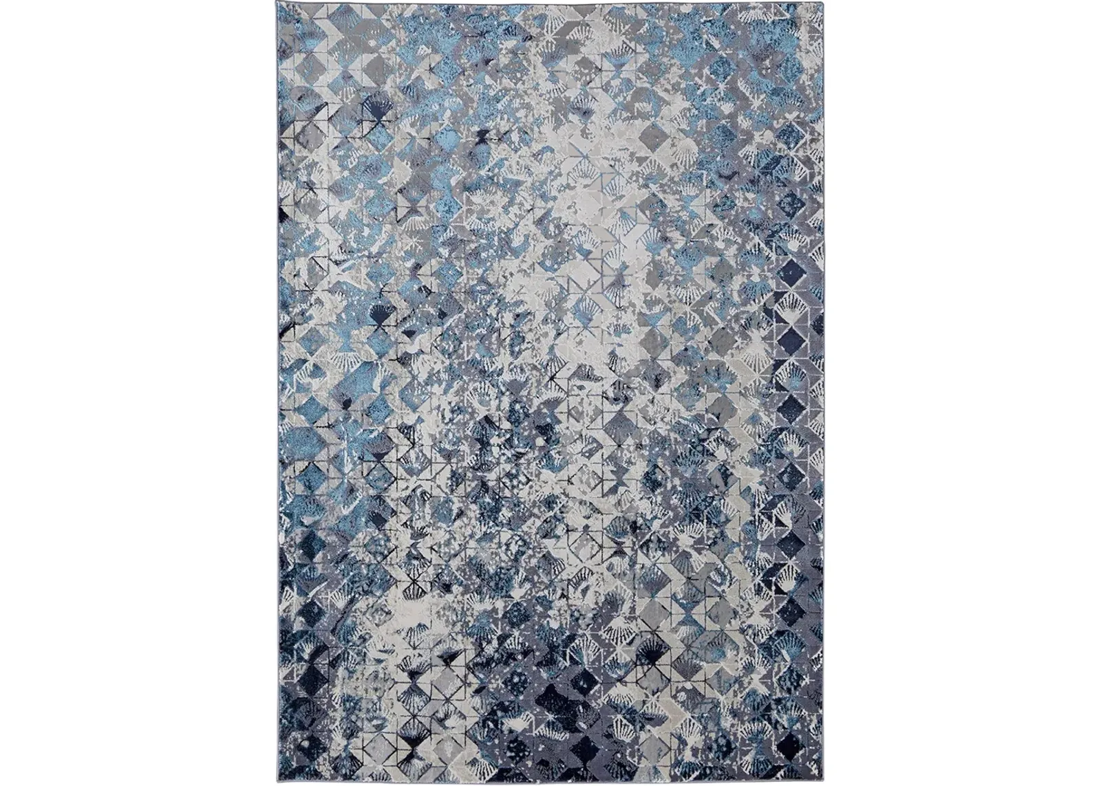 Indio 39H0F Blue/Ivory/Gray 5' x 8' Rug