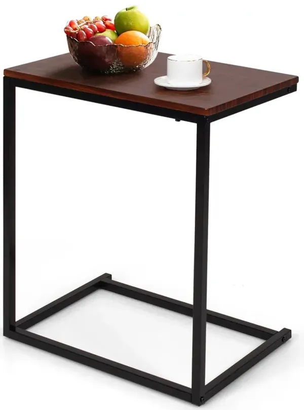 Beside Sofa Laptop Holder End Stand Desk-Dark Brown