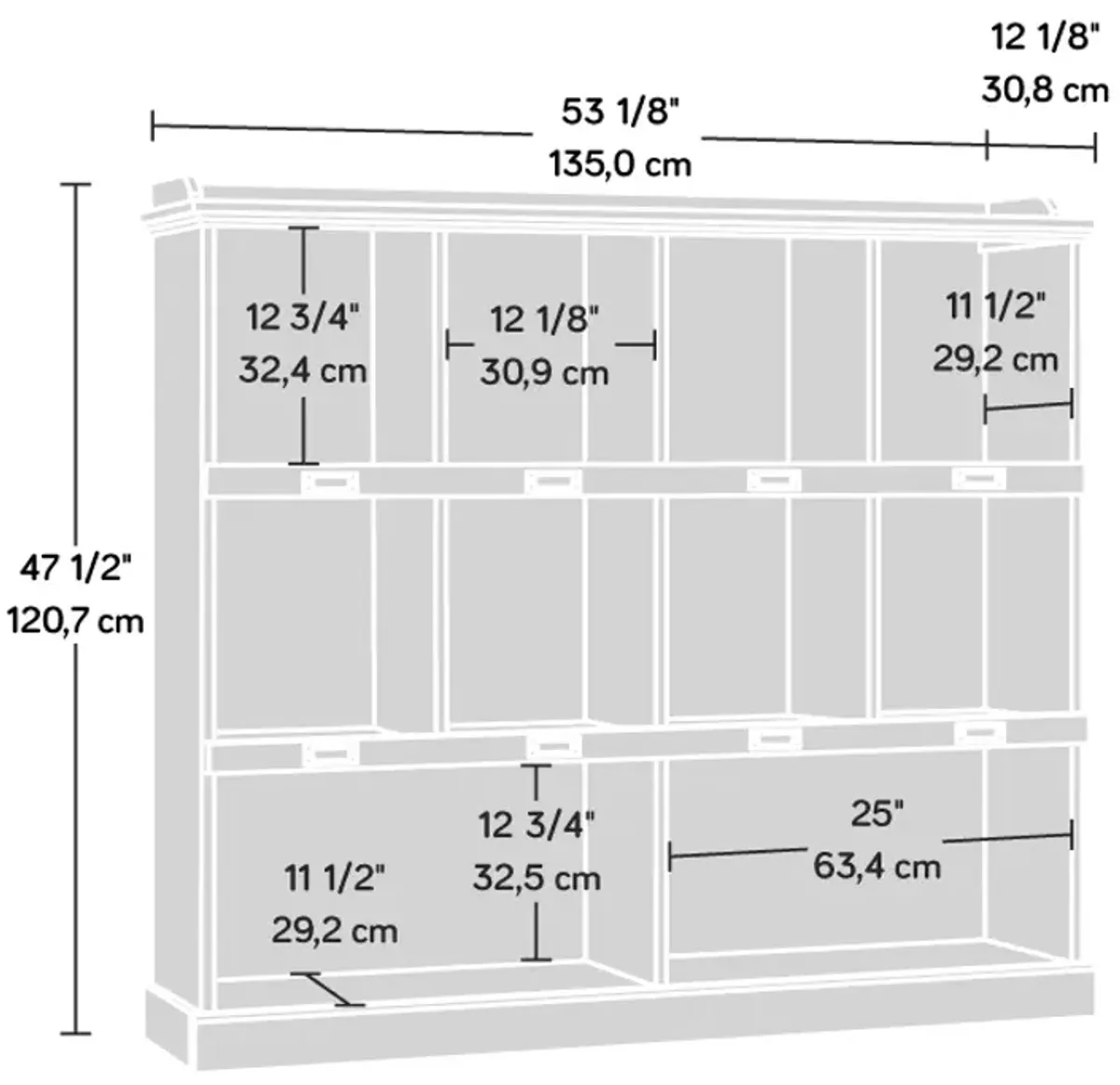 Granite Trace Bookcase