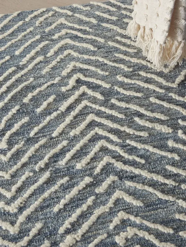 Colorado CLR02 Indigo/Ivory 5'3" x 7'3" Rug