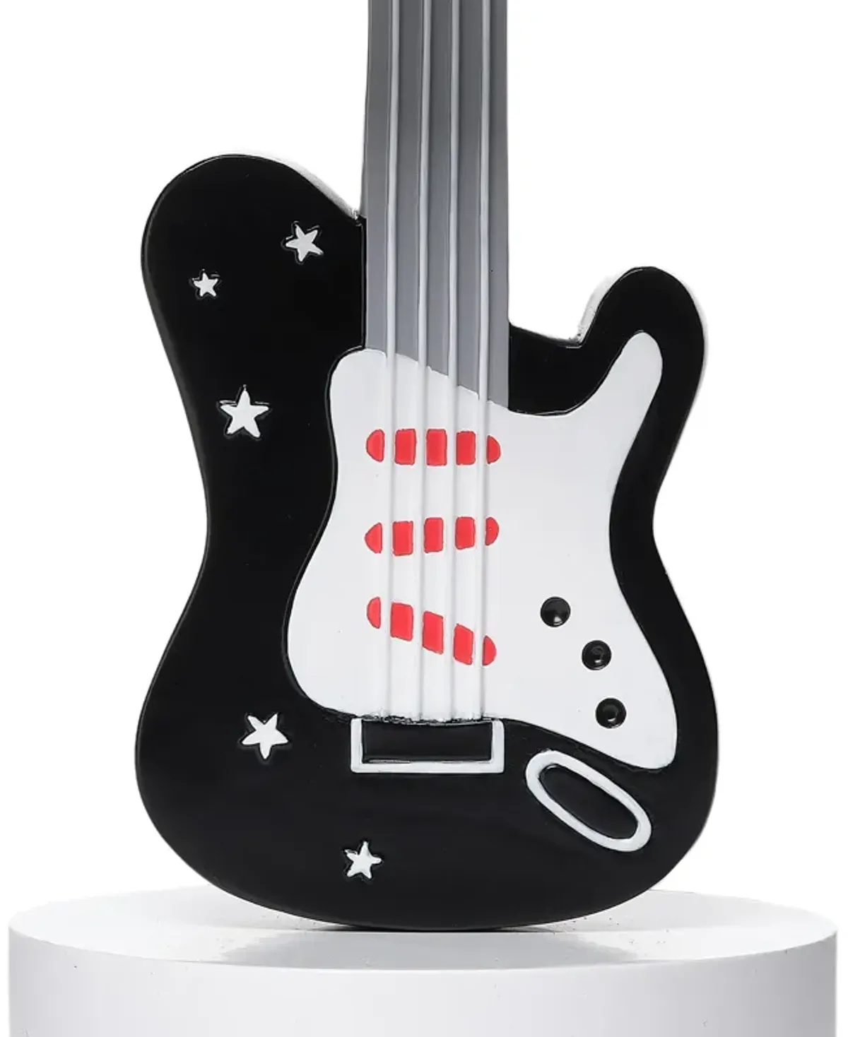 Lambs & Ivy Rock Star Guitar Lamp with White Musical Notes Shade & Bulb