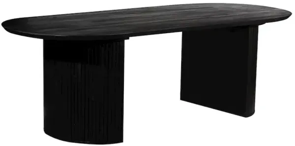 Porter Designs Coburg Solid Wood Dining Table, Black
