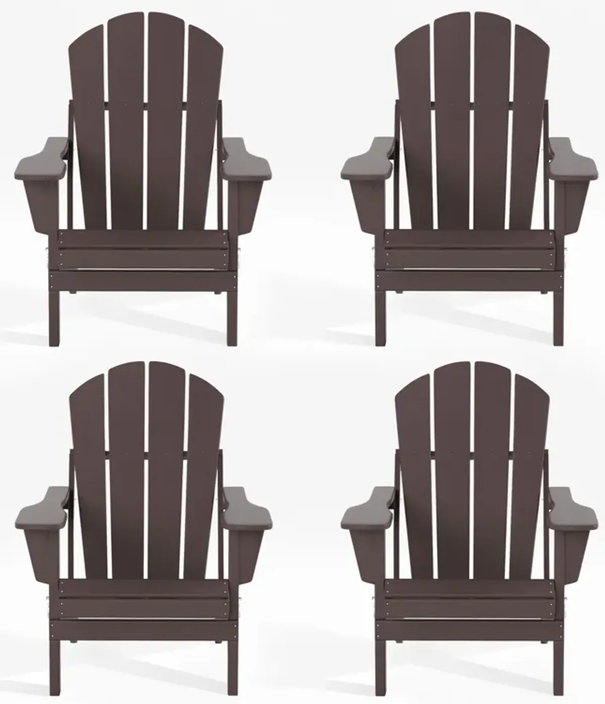 WestinTrends Outdoor Patio Folding Adirondack Chair (Set of 4)