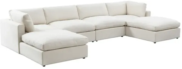 Rustic Manor Alissa Linen Sofas U-Chaise Sectional