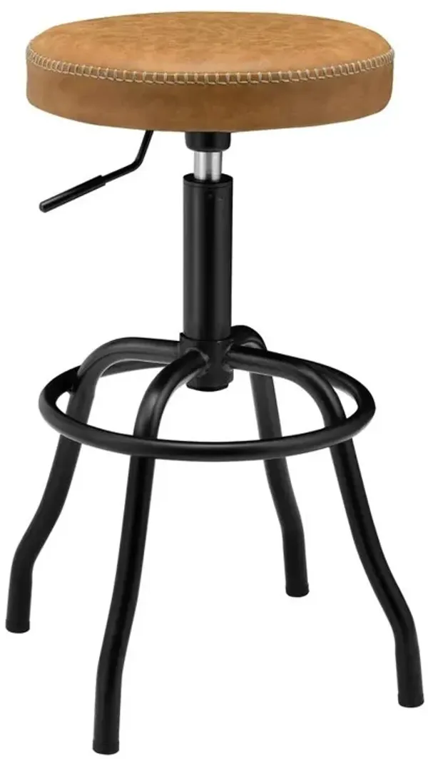 Eaton PU Leatgher Gaslift Backless Swivel Bar Stool