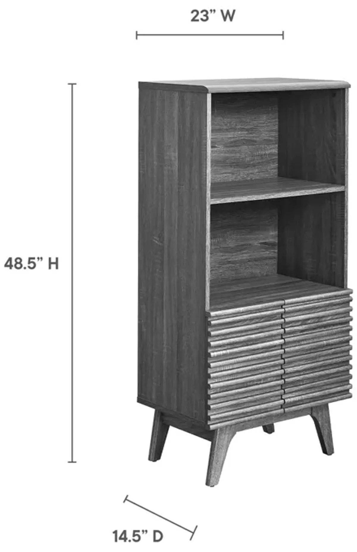 Render Display Cabinet Bookshelf