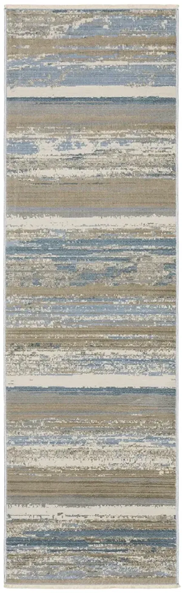 Bauer 2'3" x 7'6" Blue Rug