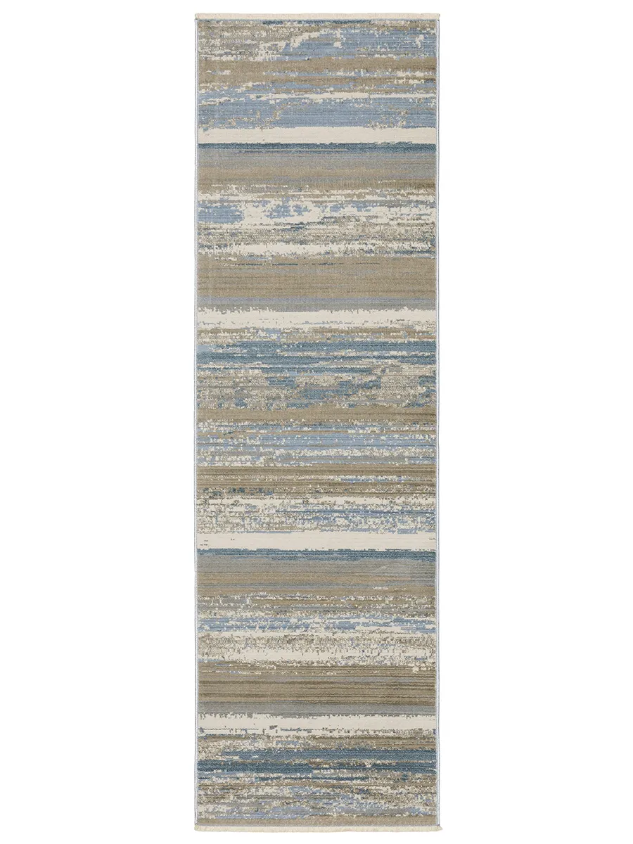 Bauer 2'3" x 7'6" Blue Rug